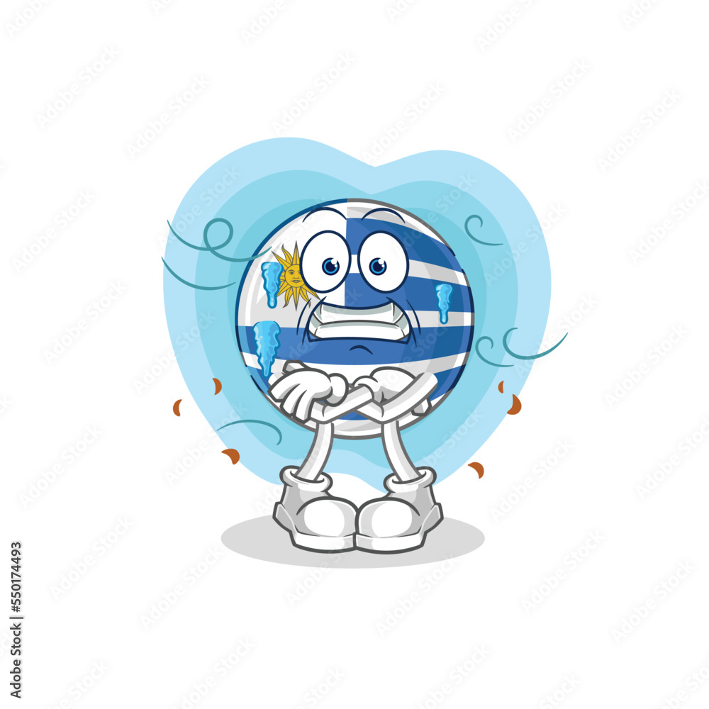 uruguay cold illustration. character vector uruguay cold illustration. character vector