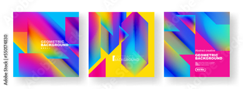 Set of abstract backgrounds. Overlapping geometric elements composition. Vector Illustration For Wallpaper, Banner, Background, Card, Book Illustration, landing page