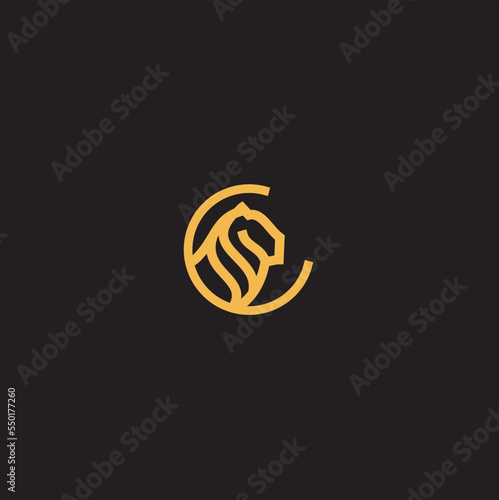Lion Crown Premium Classic Luxury Elegant Crest logo design inspiration with golden colour 
