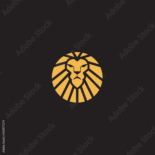 Lion Crown Premium Classic Luxury Elegant Crest logo design inspiration with golden colour 