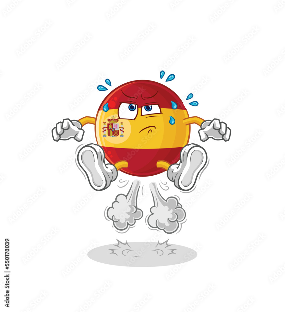 spain fart jumping illustration. character vector spain fart jumping illustration. character vector