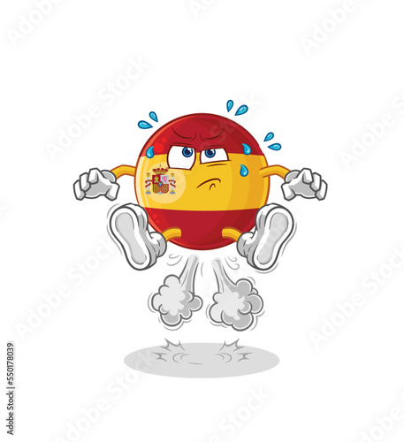 spain fart jumping illustration. character vector