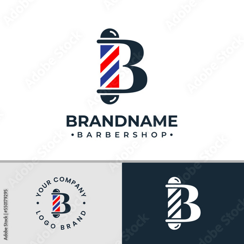 Letter B Barbershop Logo, suitable for any business related to barbershop with B initial.