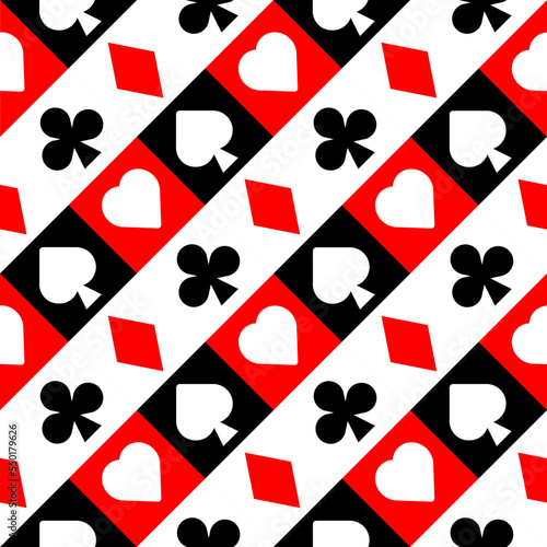 seamless pattern with playing cards
