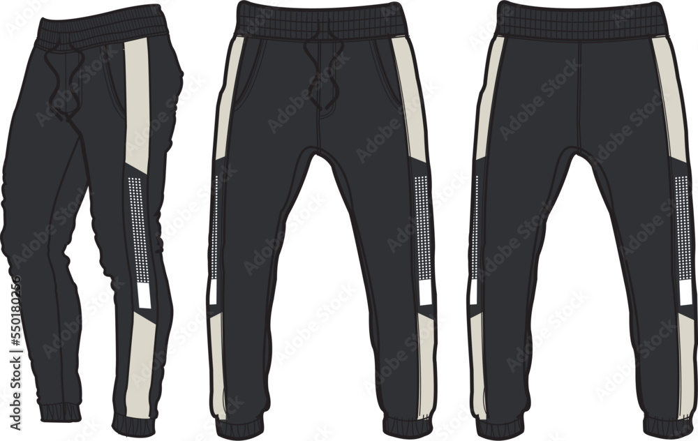 jogger pants template, sport, sweat pant Stock Vector | Adobe Stock