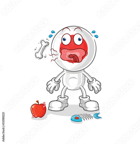 japan burp mascot. cartoon vector