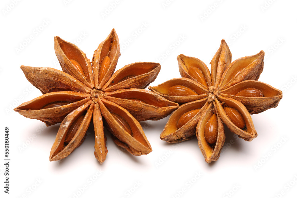 star anise isolated on white background star anise isolated on white background