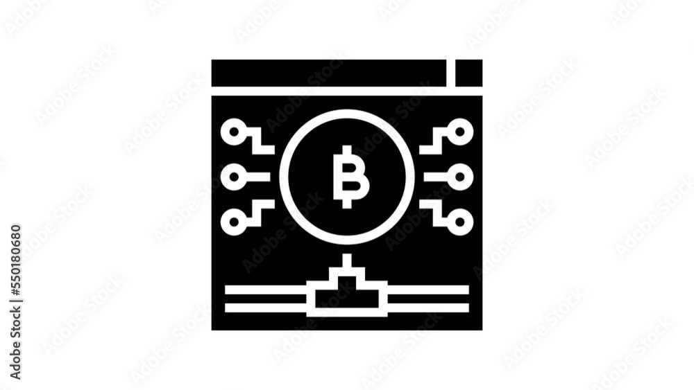 digital token line icon animation digital token line icon animation