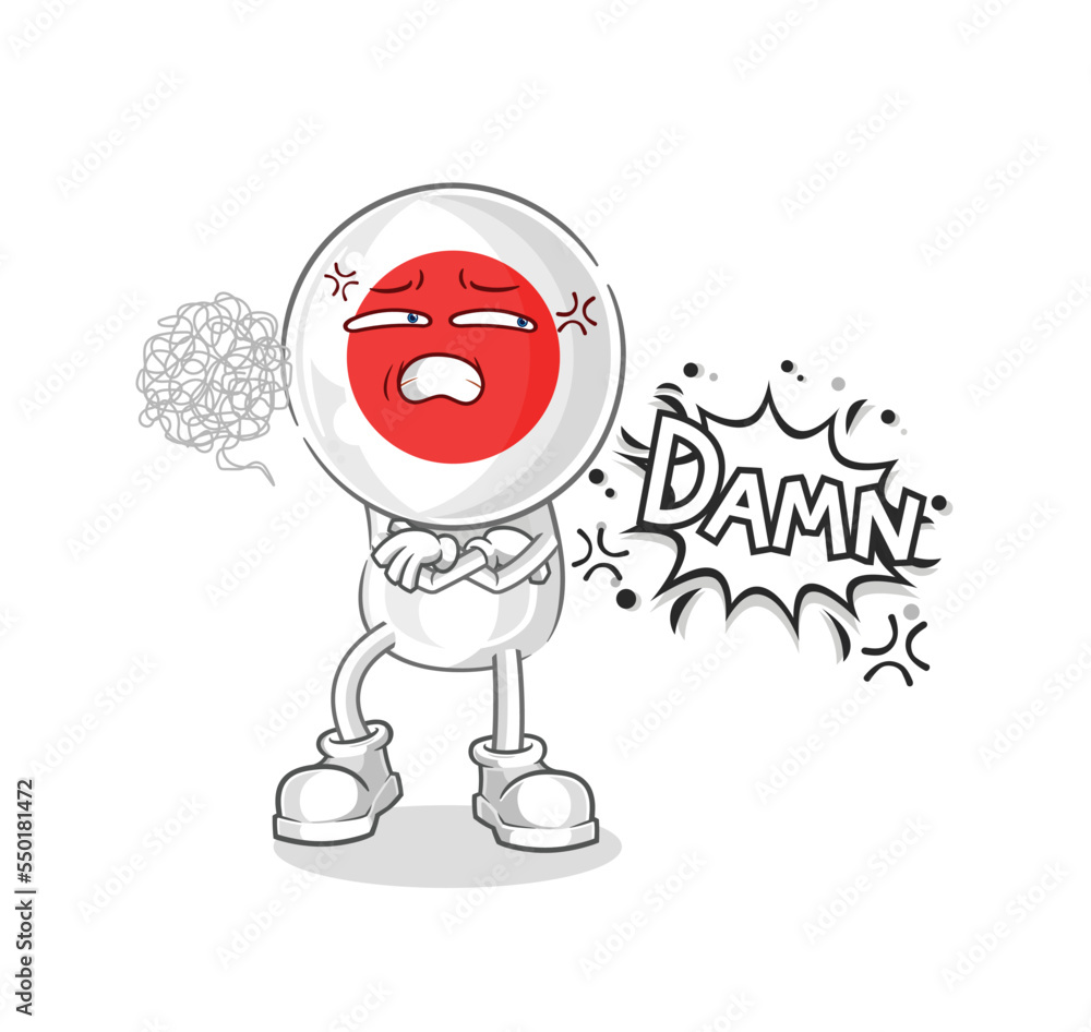 japan very pissed off illustration. character vector japan very pissed off illustration. character vector