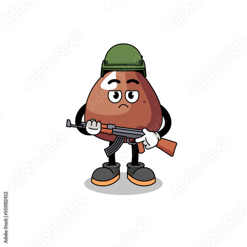 Cartoon of choco chip soldier