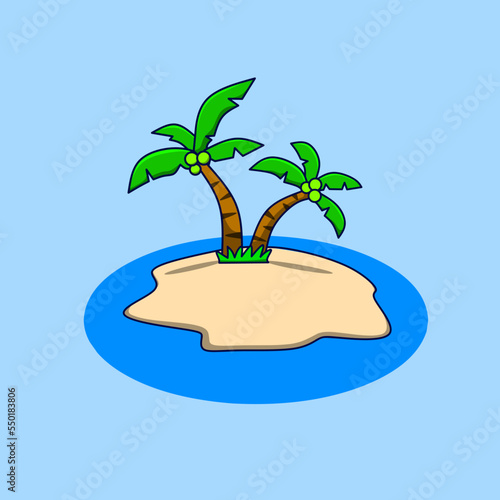 Fototapeta Naklejka Na Ścianę i Meble -  palm tree in the sea