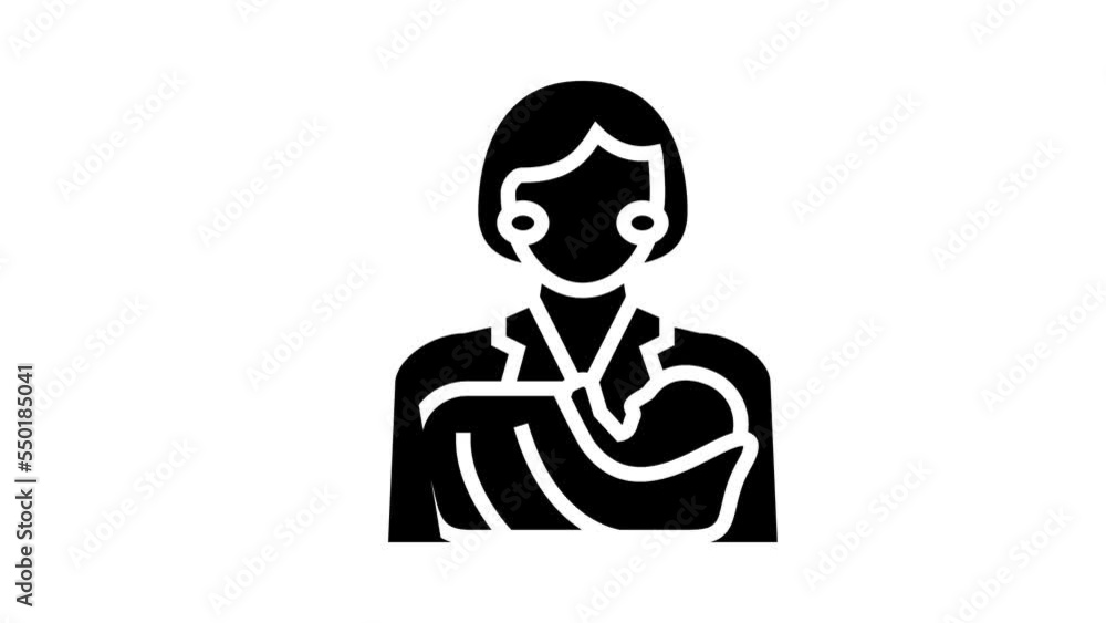 babysitter for newborns glyph icon animation babysitter for newborns glyph icon animation