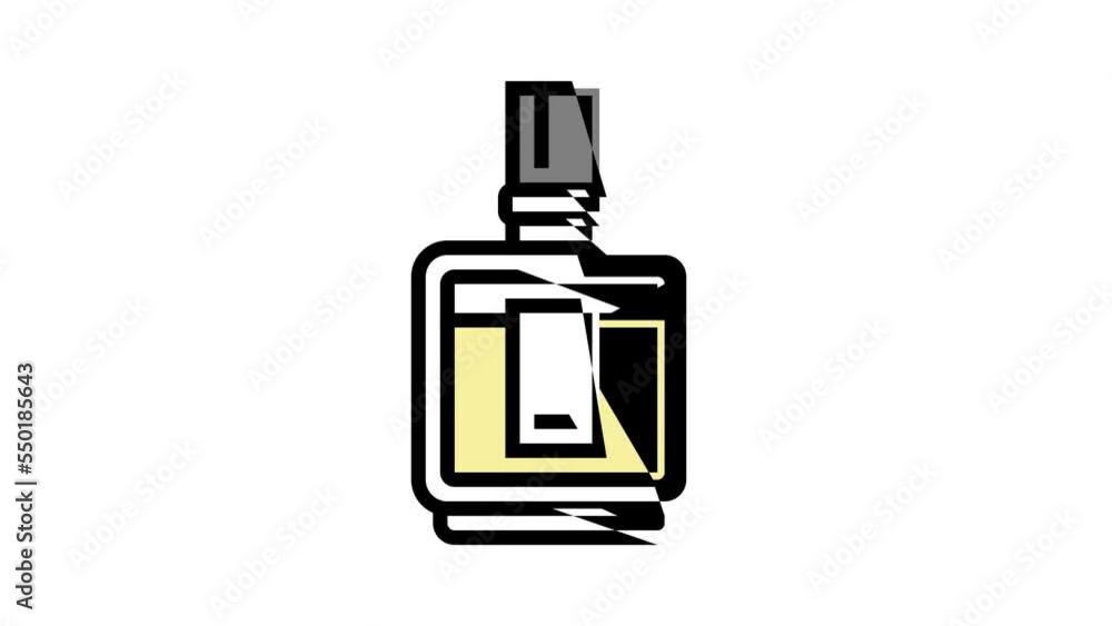 cologne fragrance bottle perfume color icon animation cologne fragrance bottle perfume color icon animation