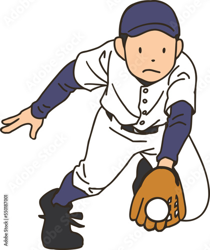 Photography A baseball player making a catch