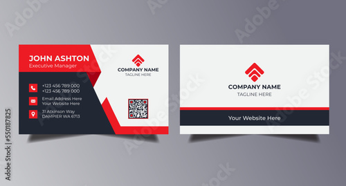 Modern Business Card Creative and Clean Business Card Template.
