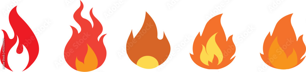Fire red, flames icon set. Logo design fire. Vector illustration Fire red, flames icon set. Logo design fire. Vector illustration