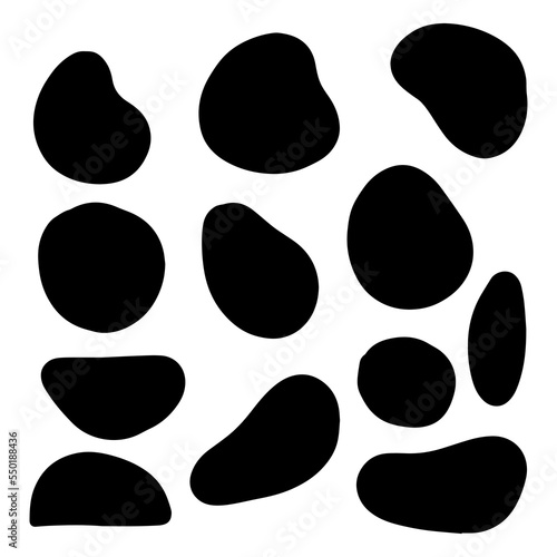 Random blob organic pattern spot shape. for boho art and others.