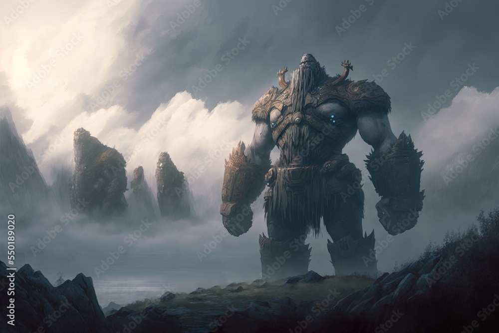Fantasy Giant Monster In Concept Norse Mythology Stock Illustration fantasy-giant-monster-in-concept-norse-mythology-stock-illustration