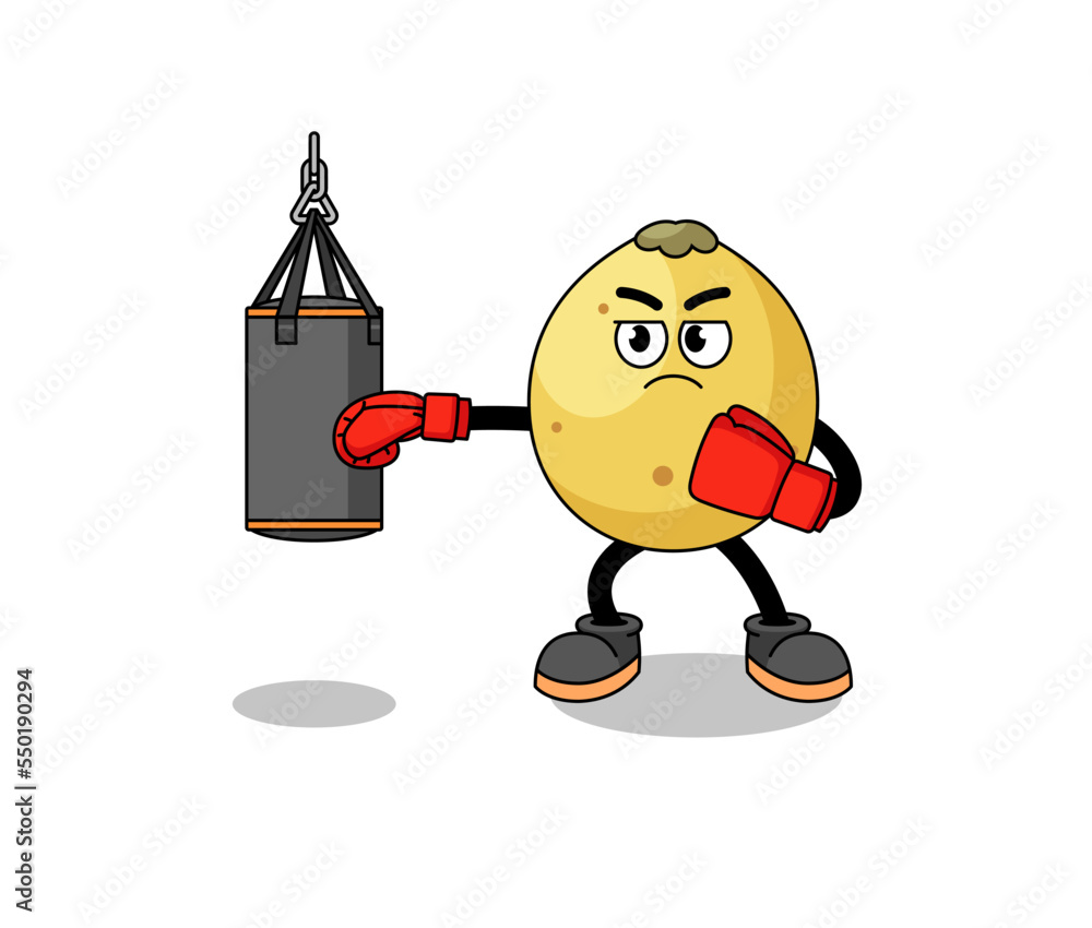 Illustration of langsat boxer Illustration of langsat boxer