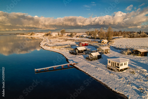 Winter landscapes in Denmark photo