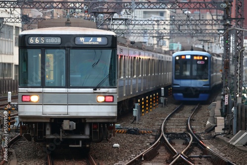 通勤電車 東京メトロ日比谷線03系とみなとみらい線Y500系 photo