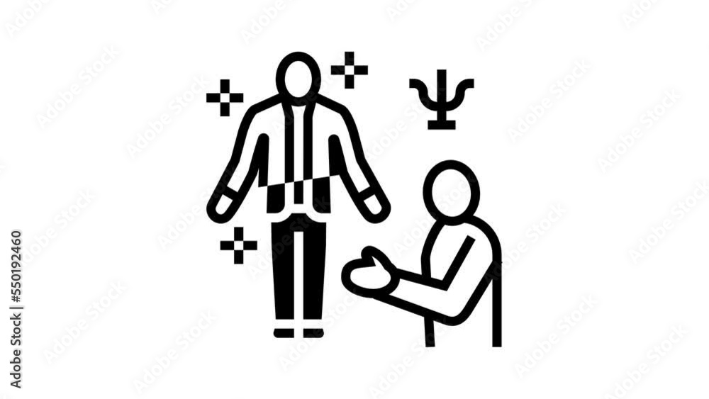 coach life career line icon animation coach life career line icon animation