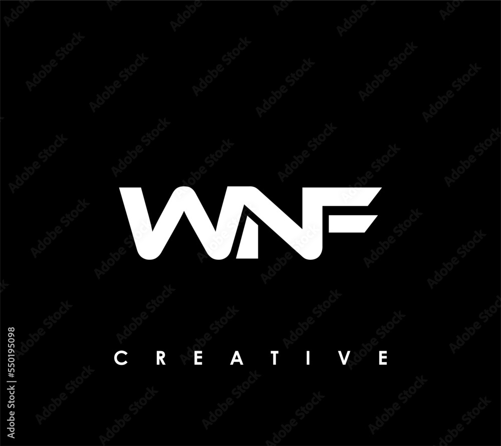 WNF Letter Initial Logo Design Template Vector Illustration