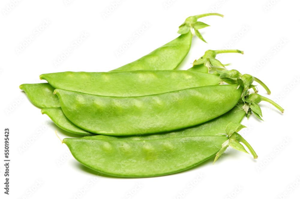 Snow peas isolated on white background Snow peas isolated on white background