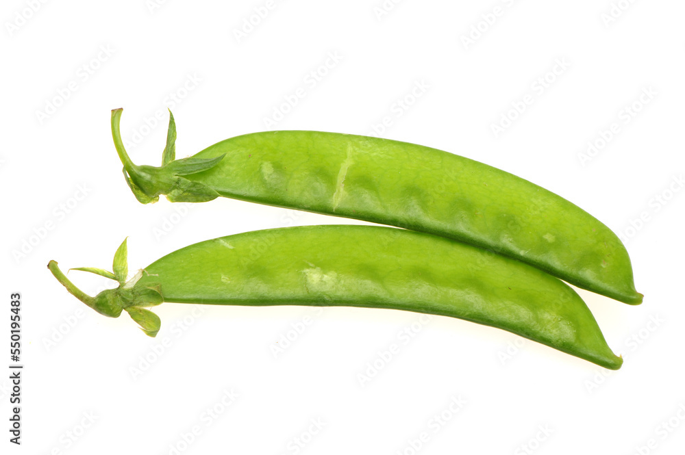 Snow peas isolated on white background Snow peas isolated on white background