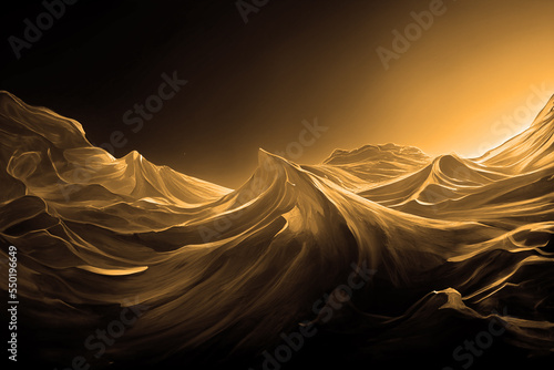 Gold yellow background texture  wavy silky black  golden and brownish shades of colors beautiful  hot and flowing design 