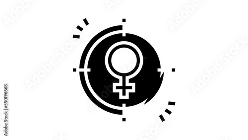 sexism social problem glyph icon animation