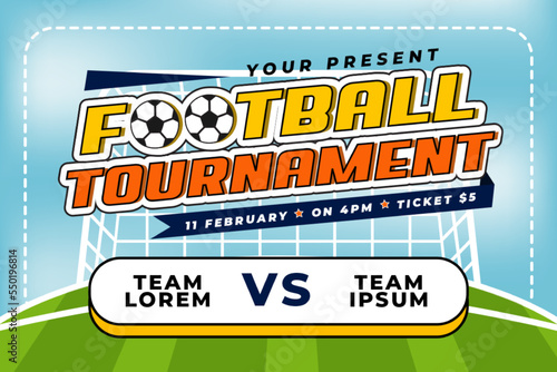 Football tournament, sport event background design template easy to customize simple and elegant design