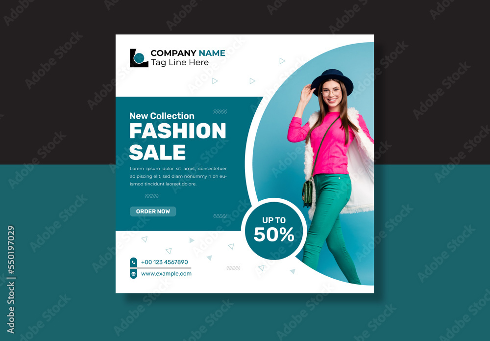 Fashion Sale Social Media Post Layout Set Stock Template | Adobe Stock