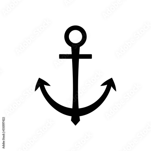 Ship anchor symbol illustration