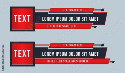 Colorful lower thirds set template Header title set template design for Video headline title TV news banner | breaking news | title bar | title banner | sports news | news bar