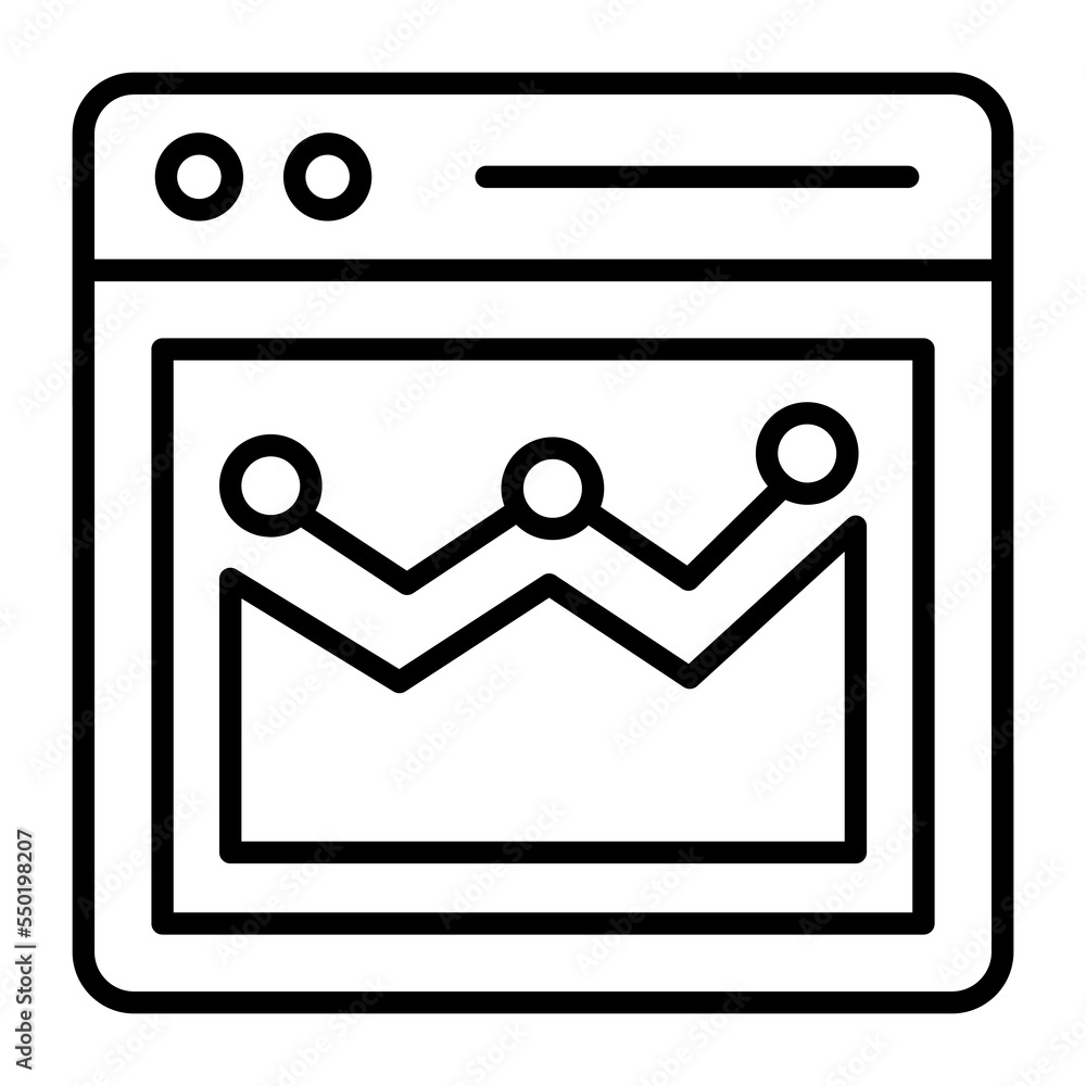 Web analysis vector icon isolated on white background Web analysis vector icon isolated on white background