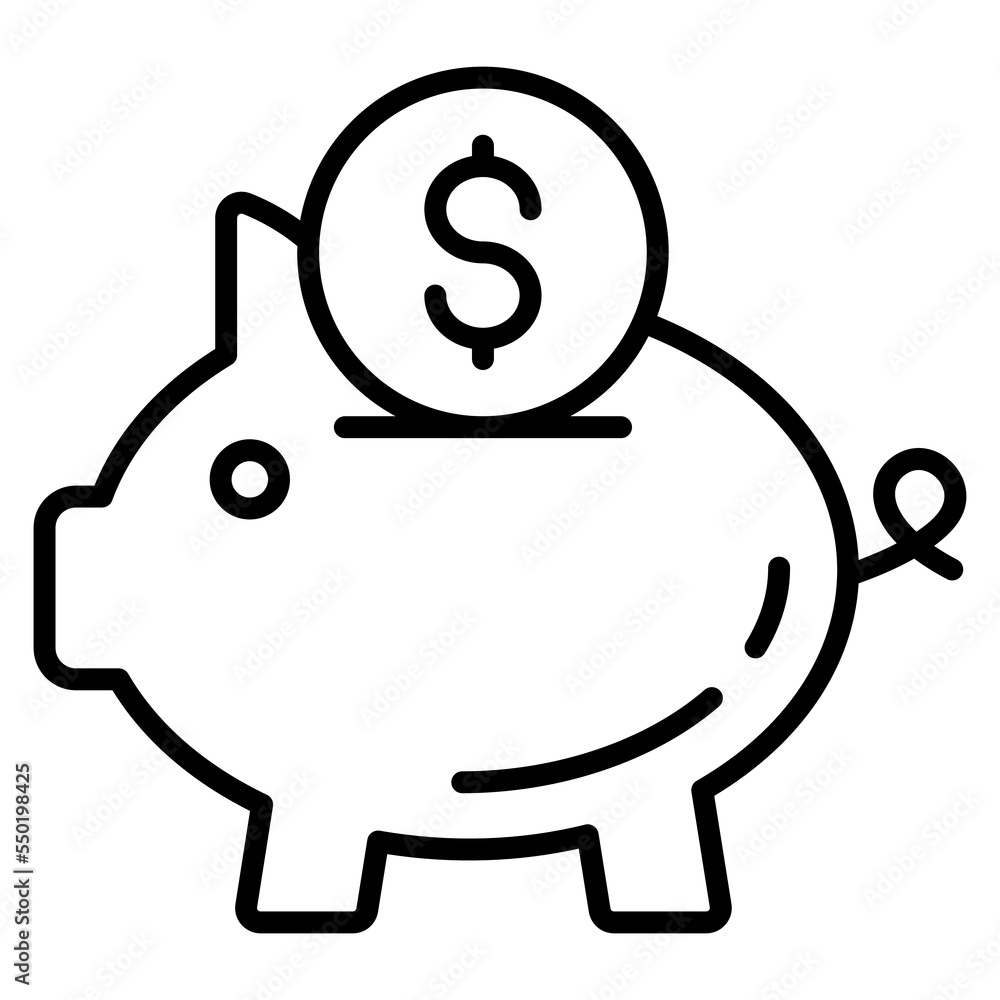 Piggy bank vector icon, trendy design of saving money Piggy bank vector icon, trendy design of saving money