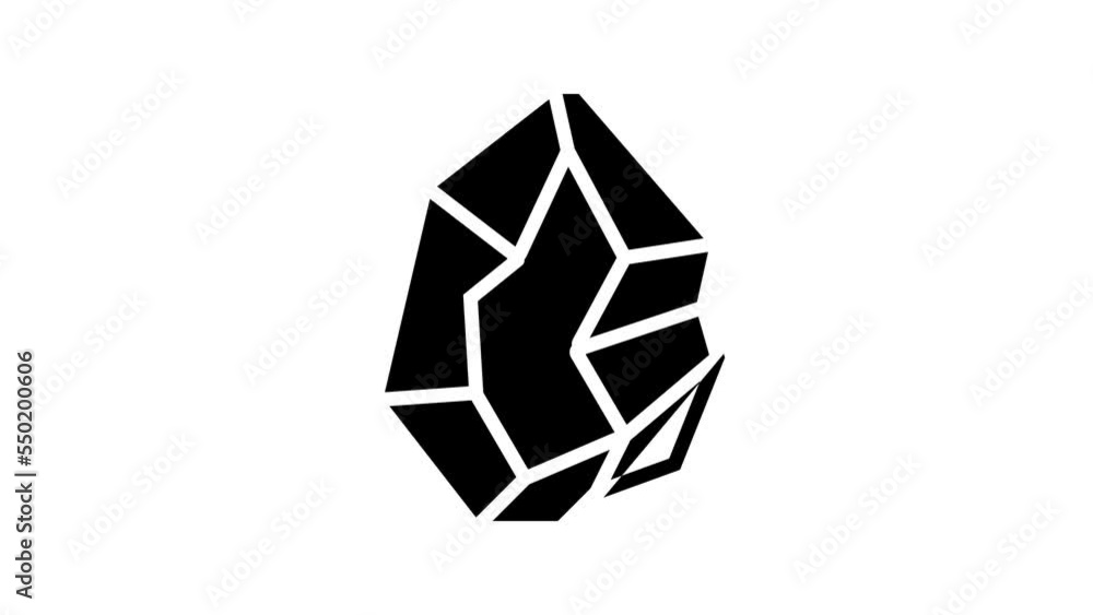 crystal magic line icon animation crystal magic line icon animation