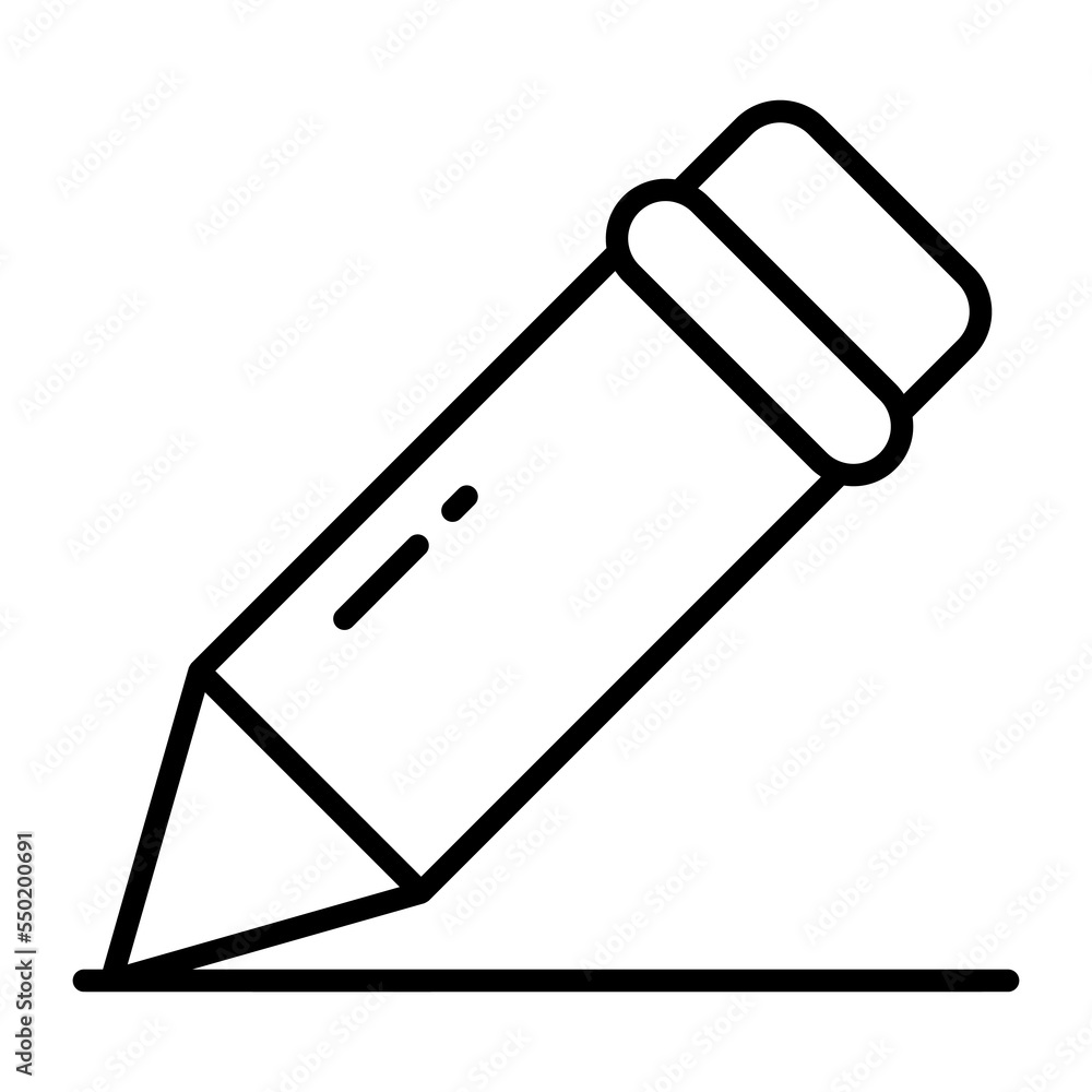 Pencil vector icon isolated on white background Pencil vector icon isolated on white background