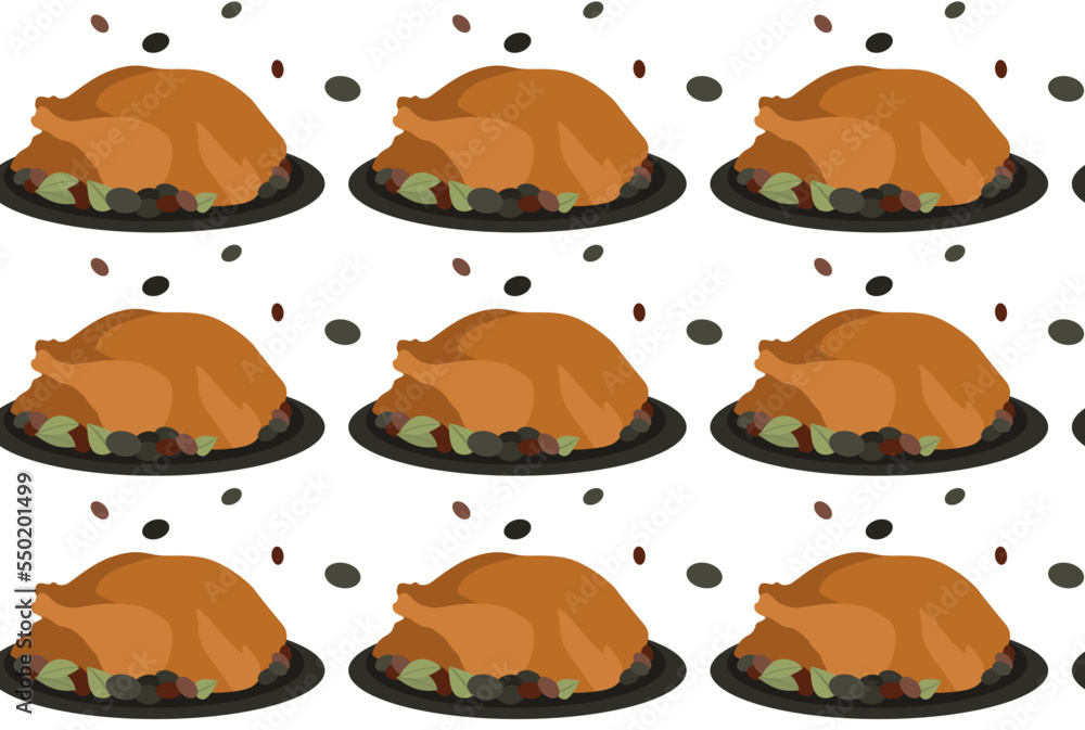 Peking Duck. Chinese cuisine. Seamless pattern in vector. Asian cuisine Peking Duck. Chinese cuisine. Seamless pattern in vector. Asian cuisine