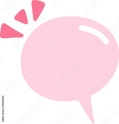 hand draw pastel speech bubble