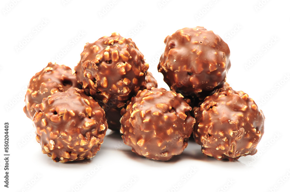 chocolate candy on white background chocolate candy on white background