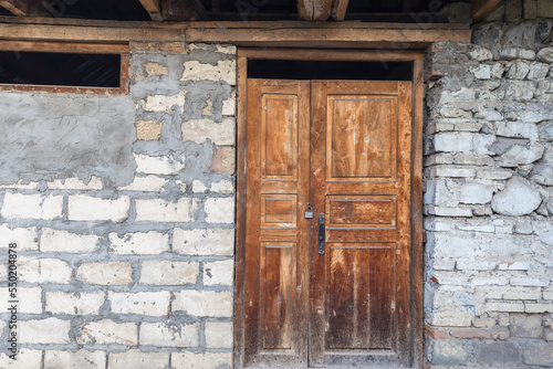 Texture of old wooden doors
