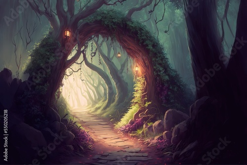 Path of the enchanted forest.