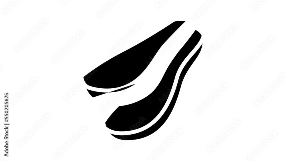 green pear slices glyph icon animation green pear slices glyph icon animation