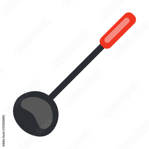 kitchenware ladle and dishes vector illustration. Cookware, different tools and instruments isolated on white background. Kitchen utensil