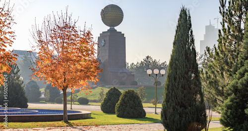 Independence Monument at the Independence Square in Tashkent photo