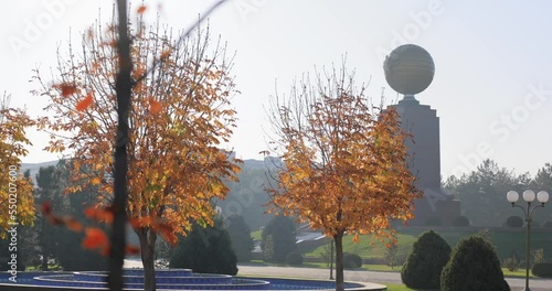 Independence Monument at the Independence Square in Tashkent photo