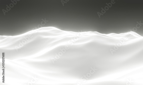 3D white snowy mountain. © Kavik