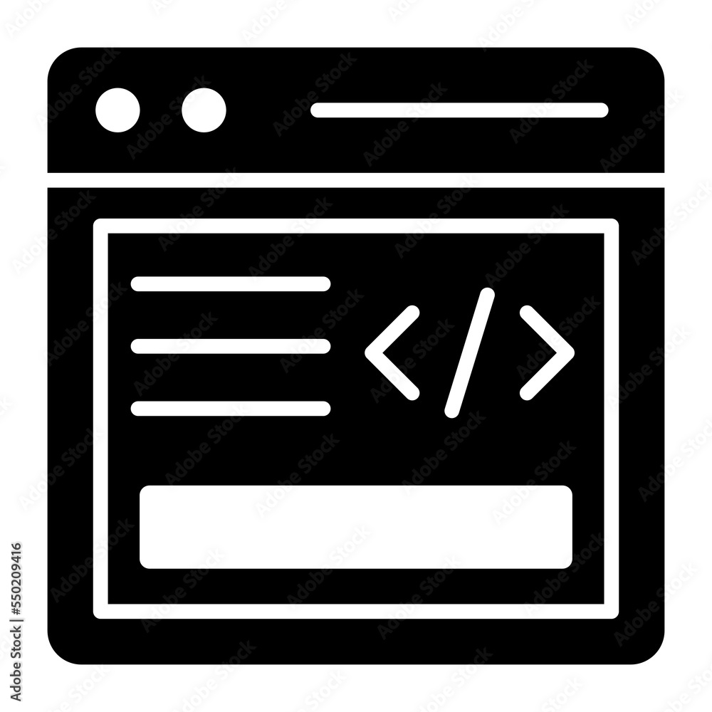 Programming language, code development vector icon Programming language, code development vector icon